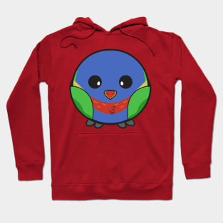 Meet the Fluffy and Charming Chubby Rainbow Lorikeet: A Delightful Companion! Hoodie